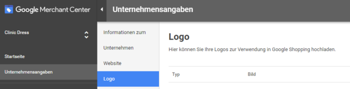 Upload von Logos im Google Merchant Center