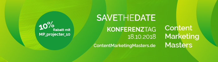 10% auf Content Marketing Masters 2018