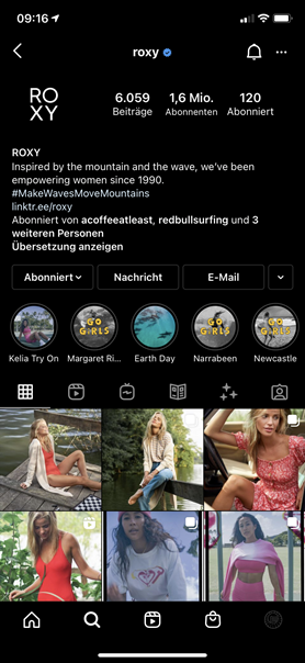 Screenshot Instagram Profil Roxy